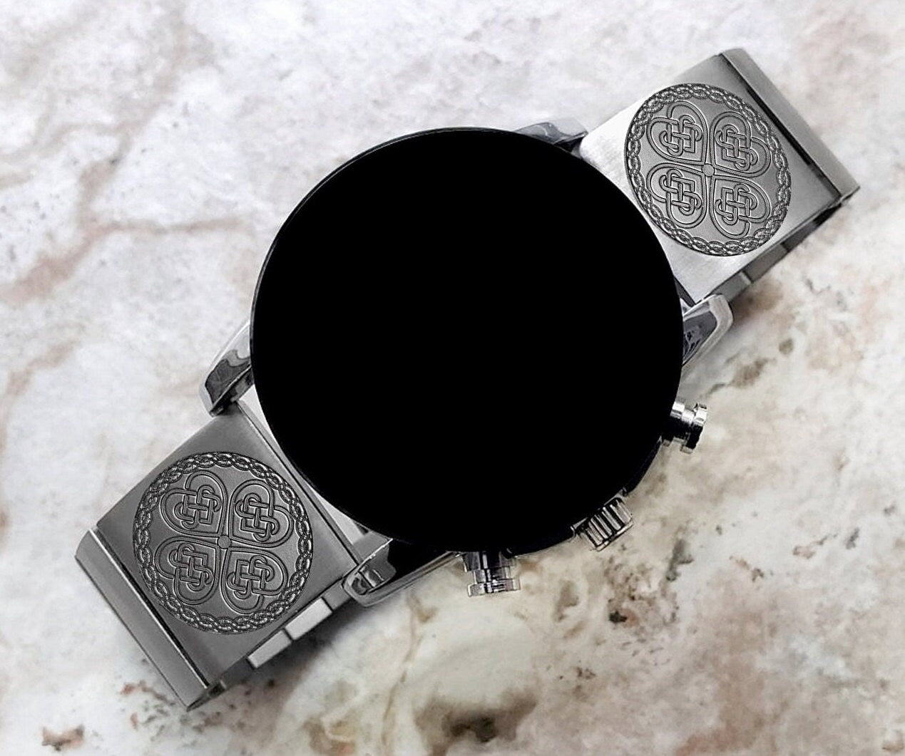 Engraved Watch Band Compatible with Garmin Forerunner 745 265 255 Venu 3 2 Vivoactive 4 Darth Vader First Avenger St Steel Strap CC3 -B22